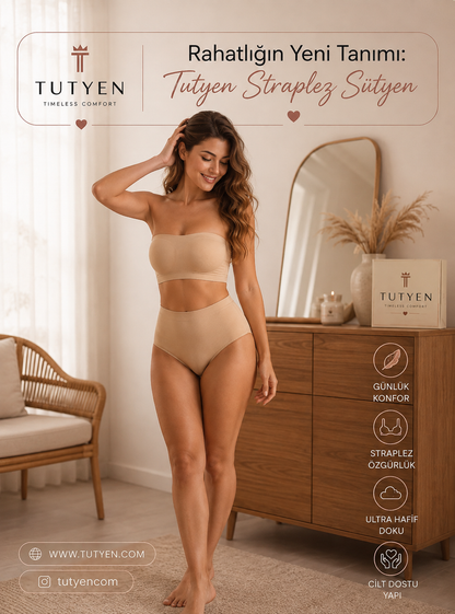 Tutyen Destekleyici Straplez Sütyen