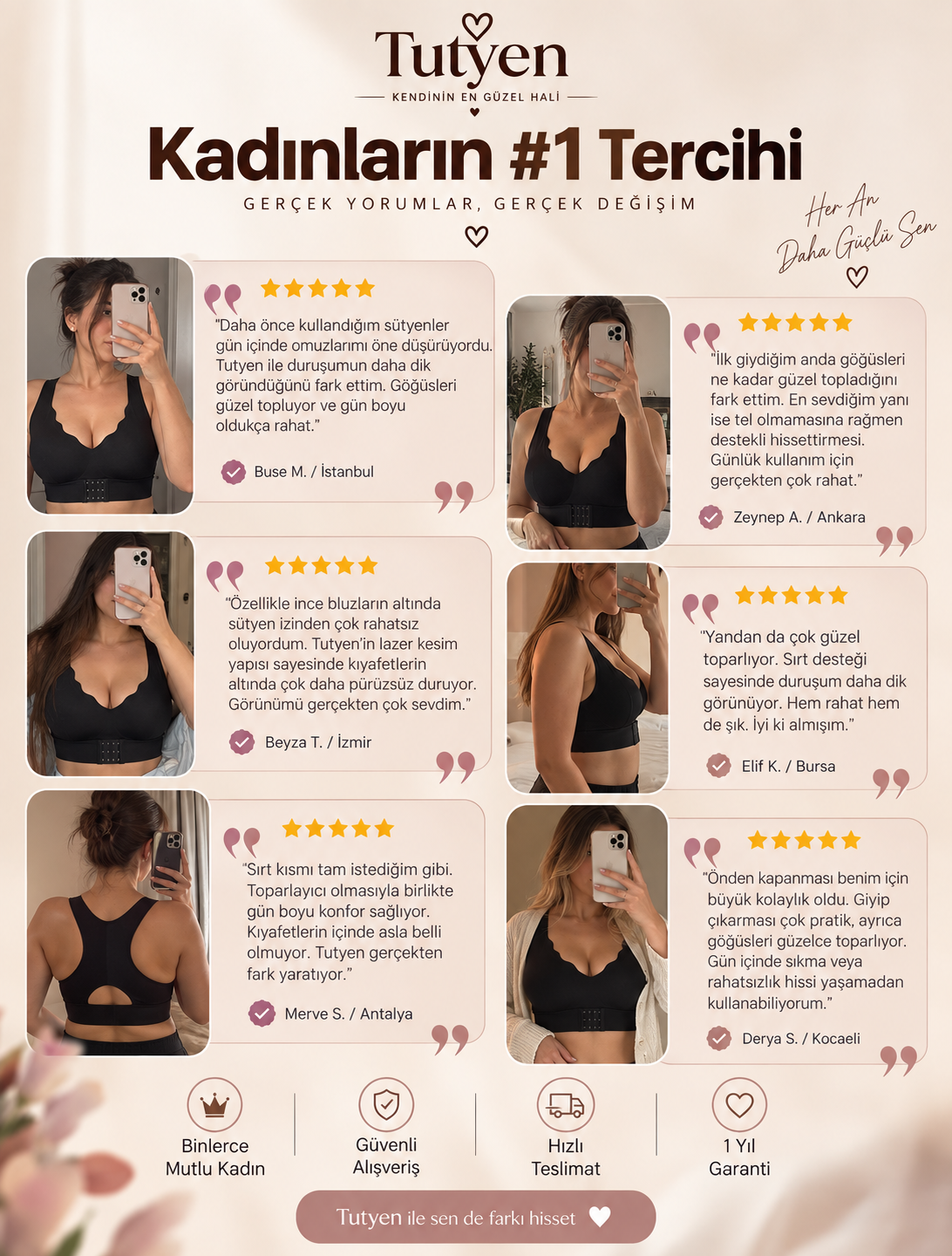 Dik Duruş Destekli Toparlayıcı Sütyen
